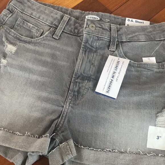 Old Navy O.G. Short Jean Shorts size 8 - Picture 2 of 7